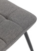 Židle jídelní, madlo, snadno čistitelná šedá látka, černý matný lak, kovové nohy - DCL-V2017 GREY2