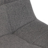 Židle jídelní, madlo, snadno čistitelná šedá látka, černý matný lak, kovové nohy - DCL-V2017 GREY2