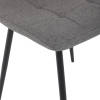 Židle jídelní, madlo, snadno čistitelná šedá látka, černý matný lak, kovové nohy - DCL-V2017 GREY2