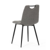 Židle jídelní, madlo, snadno čistitelná šedá látka, černý matný lak, kovové nohy - DCL-V2017 GREY2