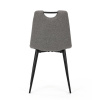 Židle jídelní, madlo, snadno čistitelná šedá látka, černý matný lak, kovové nohy - DCL-V2017 GREY2
