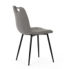Židle jídelní, madlo, snadno čistitelná šedá látka, černý matný lak, kovové nohy - DCL-V2017 GREY2