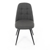 Židle jídelní, šedá látka, 360° otočný mechanismus, černý matný lak, kovové nohy - DCL-V2040 GREY2
