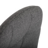 Židle jídelní, šedá látka, 360° otočný mechanismus, černý matný lak, kovové nohy - DCL-V2040 GREY2