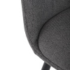 Židle jídelní, šedá látka, 360° otočný mechanismus, černý matný lak, kovové nohy - DCL-V2040 GREY2