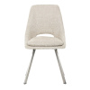 Židle jídelní, krémová látka, kovové nohy, broušená nerez. - DCL-W1174 CRM2