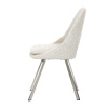 Židle jídelní, krémová látka, kovové nohy, broušená nerez. - DCL-W1174 CRM2