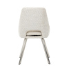Židle jídelní, krémová látka, kovové nohy, broušená nerez. - DCL-W1174 CRM2