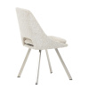 Židle jídelní, krémová látka, kovové nohy, broušená nerez. - DCL-W1174 CRM2