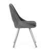 Židle jídelní, šedá látka, kovové nohy, broušená nerez. - DCL-W1174 GREY2