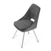 Židle jídelní, šedá látka, kovové nohy, broušená nerez. - DCL-W1174 GREY2