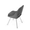 Židle jídelní, šedá látka, kovové nohy, broušená nerez. - DCL-W1174 GREY2