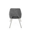 Židle jídelní, šedá látka, kovové nohy, broušená nerez. - DCL-W1174 GREY2
