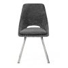 Židle jídelní, šedá látka, kovové nohy, broušená nerez. - DCL-W1174 GREY2