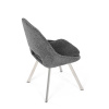 Židle jídelní, šedá látka, kovové nohy, broušená nerez. - DCL-W1174 GREY2