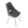 Židle jídelní, šedá látka, kovové nohy, broušená nerez. - DCL-W1174 GREY2