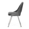 Židle jídelní, šedá látka, kovové nohy, broušená nerez. - DCL-W1174 GREY2
