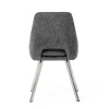 Židle jídelní, šedá látka, kovové nohy, broušená nerez. - DCL-W1174 GREY2