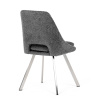 Židle jídelní, šedá látka, kovové nohy, broušená nerez. - DCL-W1174 GREY2
