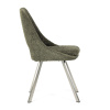 Židle jídelní, zelená látka, kovové nohy, broušená nerez. - DCL-W1174 GRN2