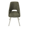 Židle jídelní, zelená látka, kovové nohy, broušená nerez. - DCL-W1174 GRN2