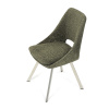 Židle jídelní, zelená látka, kovové nohy, broušená nerez. - DCL-W1174 GRN2