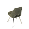 Židle jídelní, zelená látka, kovové nohy, broušená nerez. - DCL-W1174 GRN2