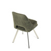 Židle jídelní, zelená látka, kovové nohy, broušená nerez. - DCL-W1174 GRN2