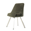 Židle jídelní, zelená látka, kovové nohy, broušená nerez. - DCL-W1174 GRN2