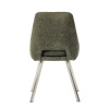 Židle jídelní, zelená látka, kovové nohy, broušená nerez. - DCL-W1174 GRN2
