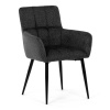 Židle jídelní, tmavě šedá látka, černý kov - DCH-P3146 GREY2