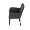 Židle jídelní, tmavě šedá látka, černý kov - DCH-P3146 GREY2