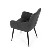 Židle jídelní, tmavě šedá látka, černý kov - DCH-P3146 GREY2