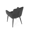 Židle jídelní, tmavě šedá látka, černý kov - DCH-P3146 GREY2