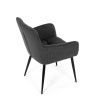 Židle jídelní, tmavě šedá látka, černý kov - DCH-P3146 GREY2