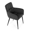 Židle jídelní, tmavě šedá látka, černý kov - DCH-P3146 GREY2