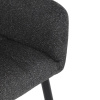 Židle jídelní, tmavě šedá látka, černý kov - DCH-P3146 GREY2