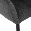 Židle jídelní, tmavě šedá látka, černý kov - DCH-P3146 GREY2