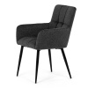 Židle jídelní, tmavě šedá látka, černý kov - DCH-P3146 GREY2