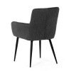 Židle jídelní, tmavě šedá látka, černý kov - DCH-P3146 GREY2