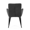 Židle jídelní, tmavě šedá látka, černý kov - DCH-P3146 GREY2