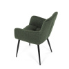Židle jídelní, zelená látka, černý kov - DCH-P3146 GRN2