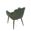 Židle jídelní, zelená látka, černý kov - DCH-P3146 GRN2