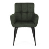 Židle jídelní, zelená látka, černý kov - DCH-P3146 GRN2