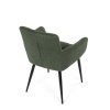Židle jídelní, zelená látka, černý kov - DCH-P3146 GRN2