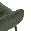 Židle jídelní, zelená látka, černý kov - DCH-P3146 GRN2