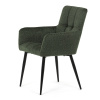 Židle jídelní, zelená látka, černý kov - DCH-P3146 GRN2