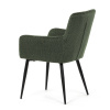 Židle jídelní, zelená látka, černý kov - DCH-P3146 GRN2
