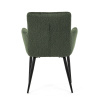 Židle jídelní, zelená látka, černý kov - DCH-P3146 GRN2