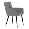 Židle jídelní, světle šedá látka, černý kov - DCH-P3146 SIL2